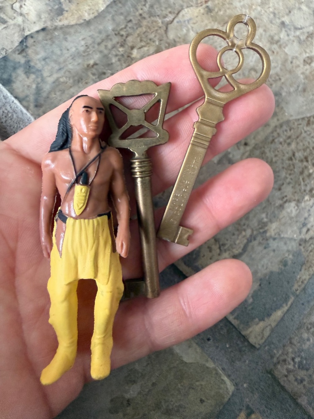 Vintage Indian in the Cupboard 3" Figure Little Bear with Keys 1990s Promo.